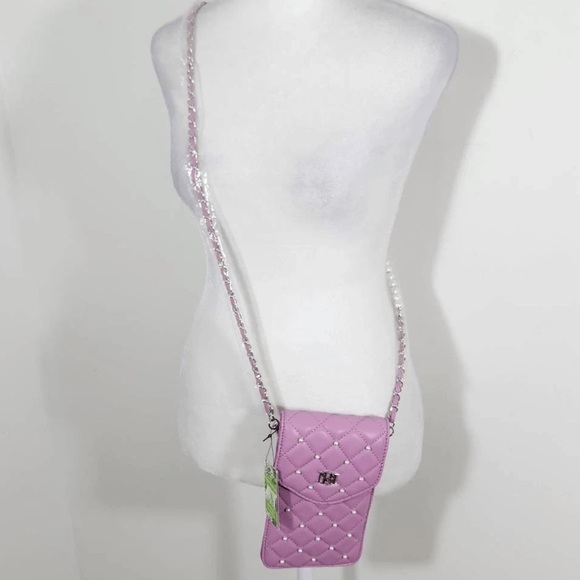 NWT Badgley Mischka Crossbody Phone Bag- Pearl Accents- Never Used​ - Picture 5 of 6